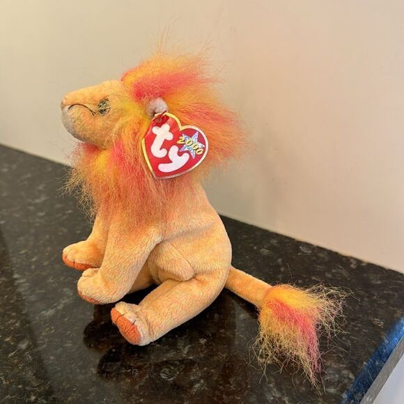 TY Beanie Baby - BUSHY the Lion (7 inch) WITH ALL TAGS 2000 - Picture 3 of 11